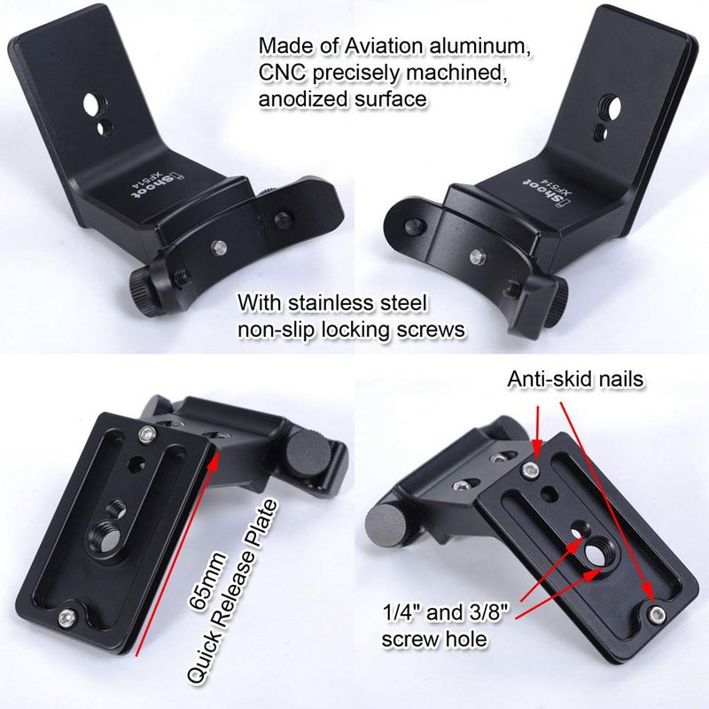 iShoot Metal Tripod Mount Ring Camera Lens Replacement Foot Lens Collar Base Support Adapter Stand for Fuji XF 50-140mm F2.8 R LM OIS WR Telephoto Lens with Arca-Swiss Type Quick Release Plate - Image 4